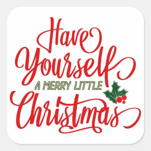 Merry Little Kerst stickers (Voorkant)