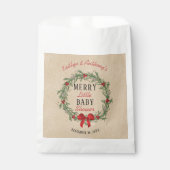 Merry Little KerstBaby shower Bedankzakje (Voorkant)