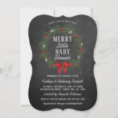 Merry Little KerstBaby shower Kaart (Voorkant)