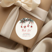 Merry Little KerstBaby shower Ronde Sticker