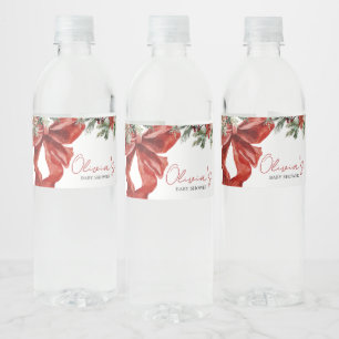 Merry Little KerstBaby shower Waterfles Etiket