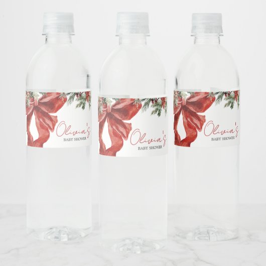 Merry Little KerstBaby shower Waterfles Etiket (Flessen)