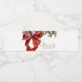 Merry Little KerstBaby shower Waterfles Etiket (Enkel label)