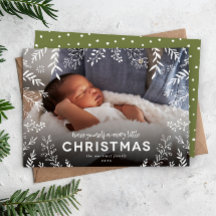 Merry Little KerstBotanical Overlay Foto