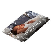 Merry Little KerstBotanical Overlay Foto Magneet (Linkerzijde)