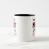 Merry Little Kerstmis Modern Red Buffalo Pset Tweekleurige Koffiemok (Center)