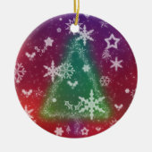 Merry Little Kerstversier Keramisch Ornament (Voorkant)