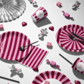 Merry little red stripe Christmas Party Cups Papieren Bekers