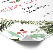 Merry Little Red Truck Baby shower Affiche de bien (Coin)