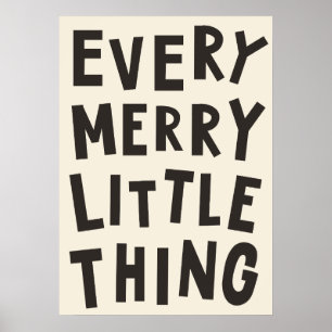 Merry Little Thans Kinder kerstprintplaat Poster