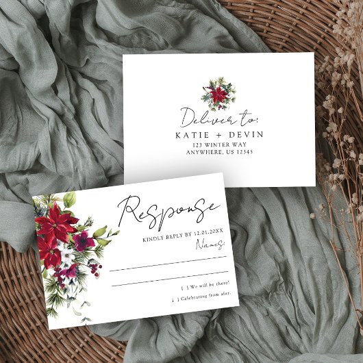 Merry Little Wedding RSVP Kaartje