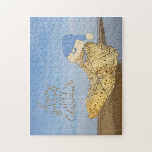 Merry Lowcountry Christmas Hilton Head Island Kaar Legpuzzel (Verticaal)