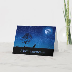 Merry Lupercalia (wolf) Feestdagen Kaart