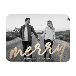 Merry Luxe Holiday Photo Magnet Magneet