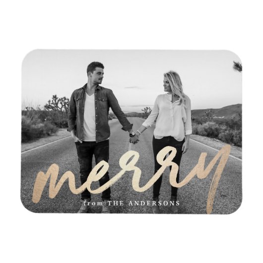 Merry Luxe | Magnet photo de vacances (Horizontal)