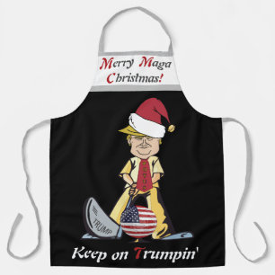 Merry Maga Trump Kerstappron Schort
