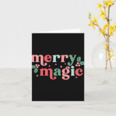 Merry Magic Colorful Holiday Tygraphy Kaart (Gele Bloem)