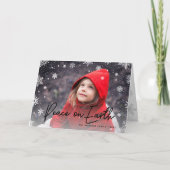 Merry Magic | Foto Snowflake Feestdagen Kaart (Voorkant)