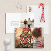 Merry Magic Script & Serif Kerstmis Fotokaart Feestdagenkaart