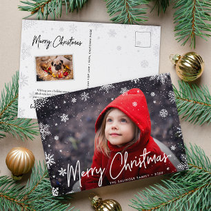 Merry Magic   Snowflake Overlay-out met kerstmis Feestdagenkaart