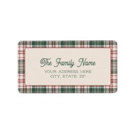 Merry Mail - Plaid Address Label