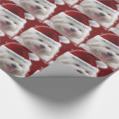 Merry Maltese kerstcadeaurerap Cadeaupapier (Hoek)