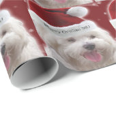 Merry Maltese kerstcadeaurerap Cadeaupapier (Rol Hoek)