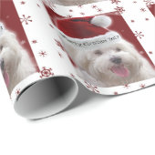 Merry Maltese kerstcadeaurerap Cadeaupapier (Rol Hoek)