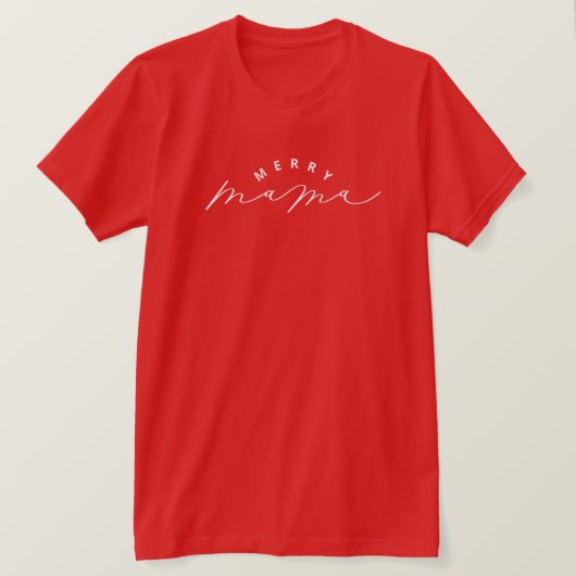 Merry Mama Script-Shirt voor kerstmis T-shirt (Design voorkant)