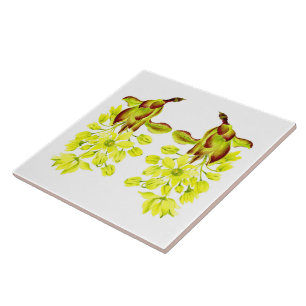 'Merry Maples' op een keramische Tegel (I) Tegeltje