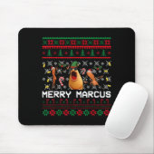 Merry Marcus Ugly Christmas Sweater Funny The Worm Muismat (Met muis)