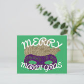 Merry Mardi Gras Briefkaart (Staand voorkant)