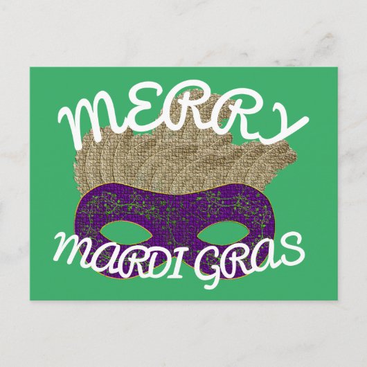 Merry Mardi Gras Briefkaart (Voorkant)