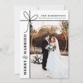 Merry & Married Dubbelzijdig Afbeelding Bedankt Kaart (Voorkant)