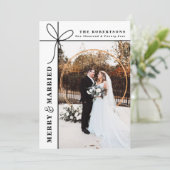 Merry & Married Dubbelzijdig Afbeelding Bedankt Kaart (Staand voorkant)