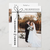 Merry & Married Dubbelzijdig Afbeelding Bedankt Kaart (Voorkant / Achterkant)