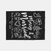 Merry Married First Christmas As Mr And Mrs 2025 N Fleece Deken (Voorkant (Horizontaal))