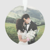 Merry & Married First Christmas Foto Ornament (achterkant)