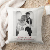 Merry & Married - Personalized Newlywed Christmas  Kussen (Deken)