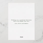 Merry & Married Wit & Goud Script Boog Foto Folie Feestdagenkaart (Achterkant)