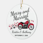 Merry & Marriott Wedding Newlywed Keramisch Ornament (Links)