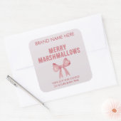 Merry Marshmallows | Étiquettes de bougies moderne (Enveloppe)