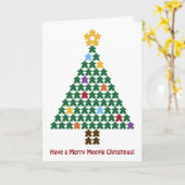 Merry Meeple Kaart met kerstbomen (Gele Bloem)