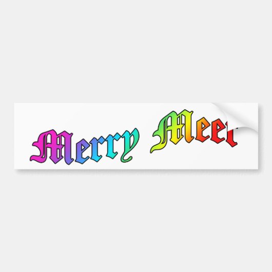 Merry Meet BumperSticker (Voorkant)