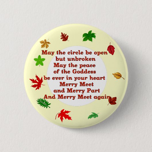 Merry Meet Ronde Button 5,7 Cm (Voorkant)