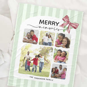 Merry Memories Fotocollage Kerstmis Fleece Deken