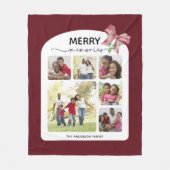 Merry Memories Fotocollage Kerstmis Fleece Deken (Voorkant)