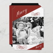 Merry, Merry Custom Photo Card Feestdagenkaart (Voorkant / Achterkant)