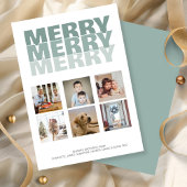 Merry Merry Foto Kerstmis gepersonaliseerd Feestdagenkaart