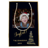 Merry! Merry! ~ Gold kerstboom Medium Cadeauzakje (Voorkant)